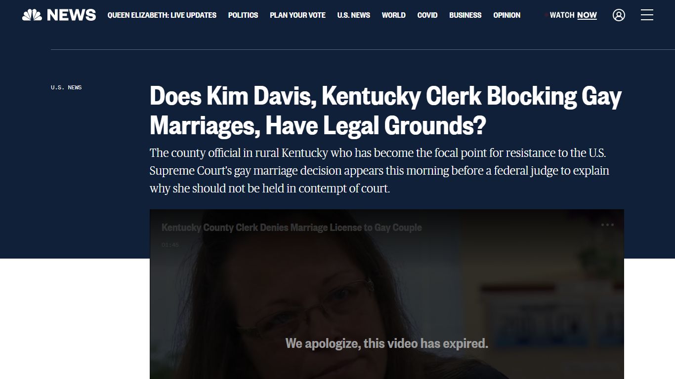 Does Kim Davis, Kentucky Clerk Blocking Gay Marriages, Have Legal Grounds?
